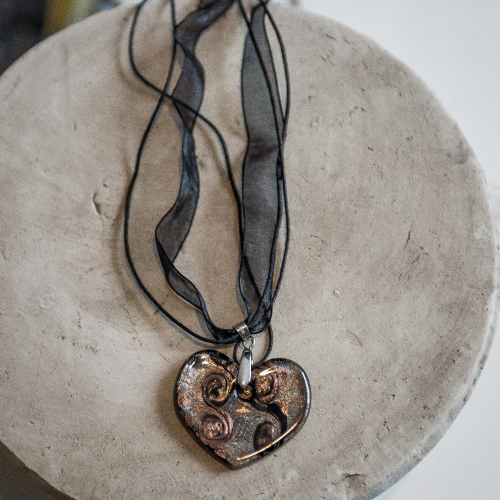 Black Heart Necklace